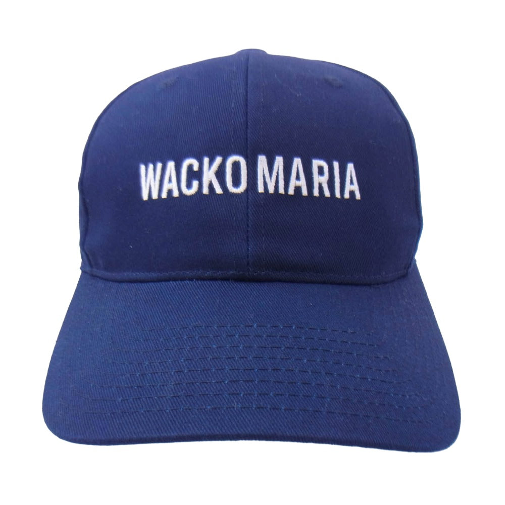 WACKO MARIA ワコマリア 25AW 25FWE-WMA-CP01 6 PANEL CAP ロゴ刺繍 キャップ 帽子 ネイビー系 F【美品】【中古】
