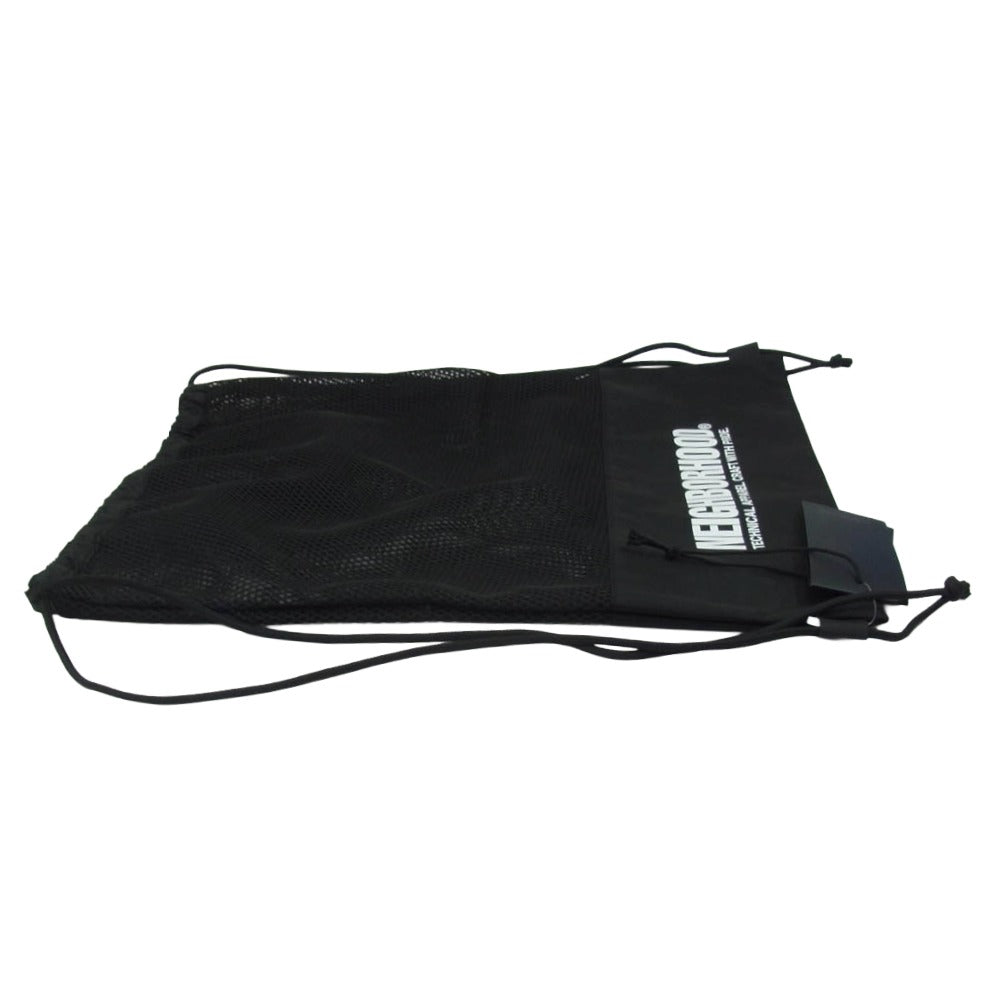 NEIGHBORHOOD ネイバーフッド 25SS 251FJNH-CG02 MESH DRAWSTRING TOTE BAG ドローストリングバッグ ナップサック ブラック系【新古品】【未使用】【中古】