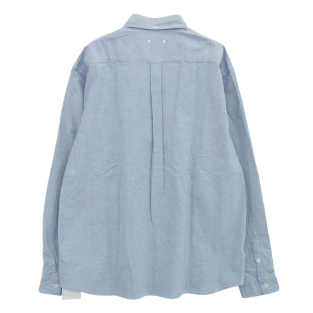 SOPHNET. ソフネット 25SS SOPH-250051 SPN WAPPEN REGULAR FIT B.D SHIRT ボタンダウン ワッペン付 長袖シャツ ライトブルー系 XL【新古品】【未使用】【中古】