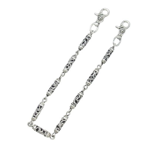 CHROME HEARTS クロムハーツ（原本無） 9LINK ROLLER LONG-T 2クリップ 9LINK ロング ローラー ウォレットチェーン シルバー系【中古】