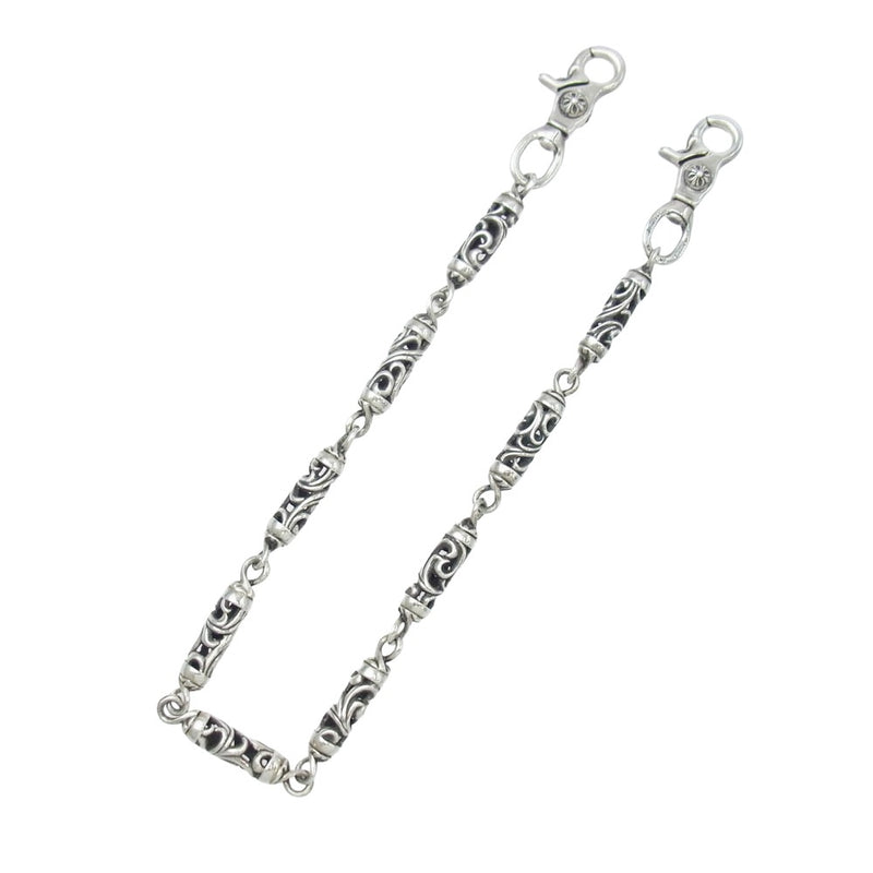 CHROME HEARTS クロムハーツ（原本無） 9LINK ROLLER LONG-T 2クリップ 9LINK ロング ローラー ウォレットチェーン シルバー系【中古】