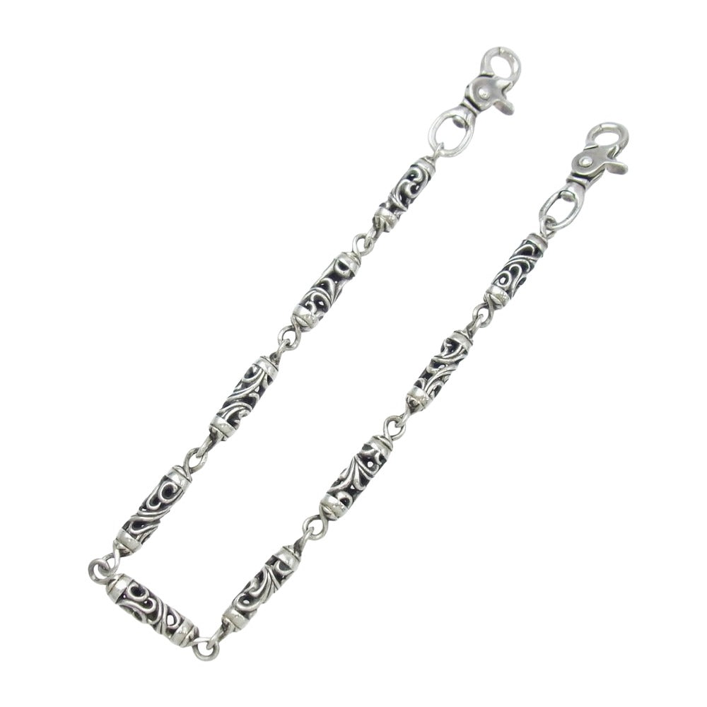 CHROME HEARTS クロムハーツ（原本無） 9LINK ROLLER LONG-T 2クリップ 9LINK ロング ローラー ウォレットチェーン シルバー系【中古】