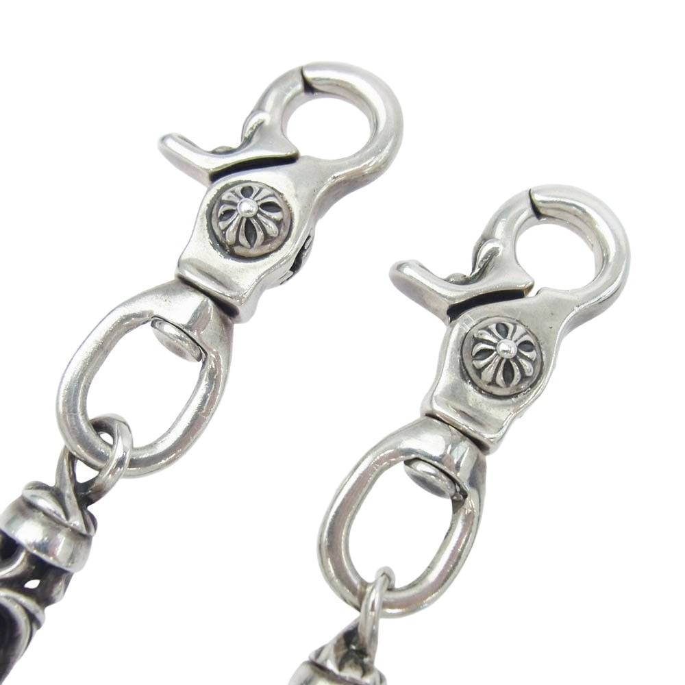 CHROME HEARTS クロムハーツ（原本無） 9LINK ROLLER LONG-T 2クリップ 9LINK ロング ローラー ウォレットチェーン シルバー系【中古】