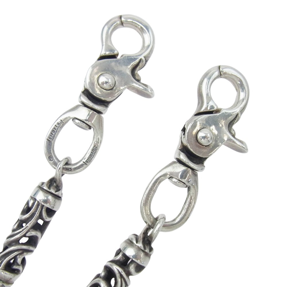 CHROME HEARTS クロムハーツ（原本無） 9LINK ROLLER LONG-T 2クリップ 9LINK ロング ローラー ウォレットチェーン シルバー系【中古】