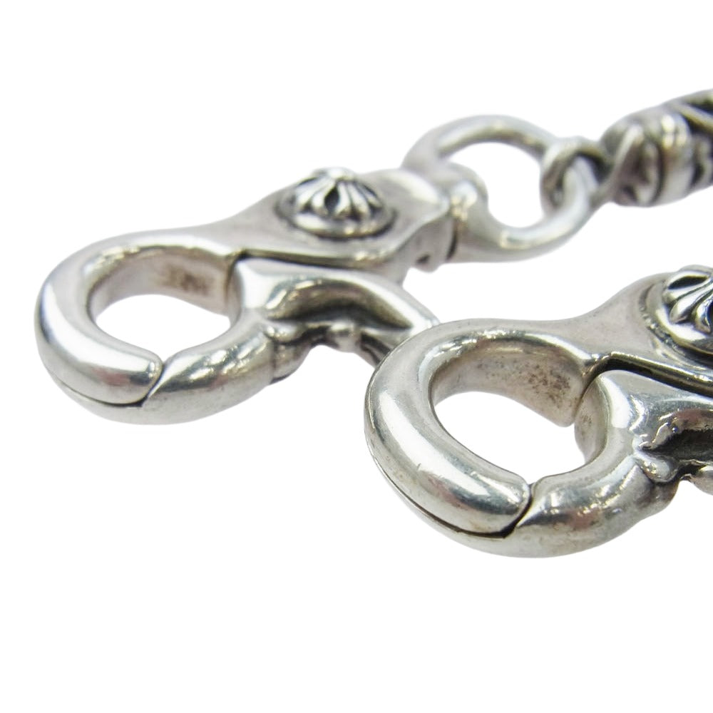 CHROME HEARTS クロムハーツ（原本無） 9LINK ROLLER LONG-T 2クリップ 9LINK ロング ローラー ウォレットチェーン シルバー系【中古】