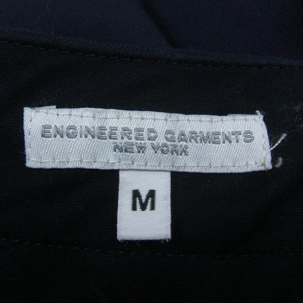 Engineered Garments エンジニアードガーメンツ 1タック 裾ダブル ワイド テーパード スラックスパンツ ネイビー系 M【中古】