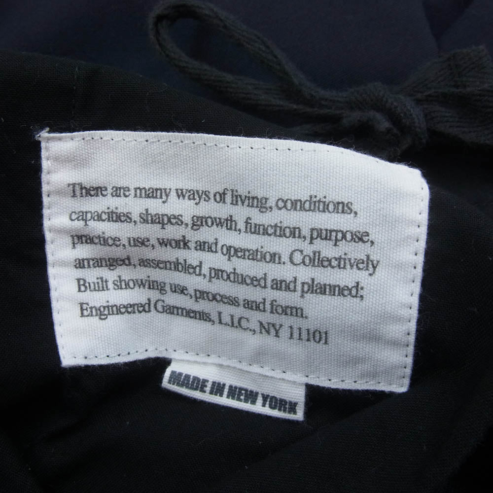 Engineered Garments エンジニアードガーメンツ 1タック 裾ダブル ワイド テーパード スラックスパンツ ネイビー系 M【中古】