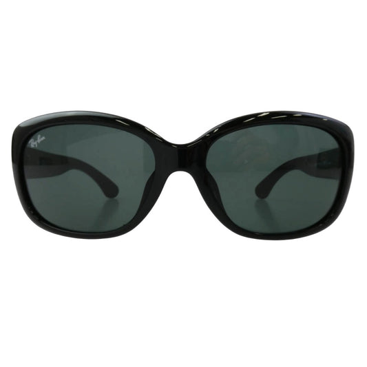 Ray-Ban レイバン RB4101F JACKIE OHH RB4101F ラウンドフレーム サングラス 眼鏡 アイウェア 58□17 ブラック系 58□17 135【美品】【中古】