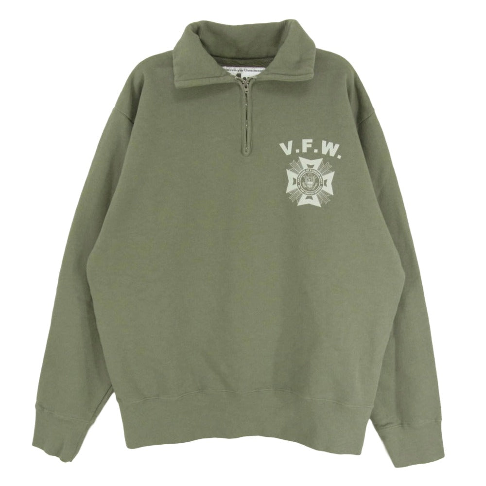 マック 90012231 V.F.W 定番ハーフジップPO スウェット プルオーバー グリーン系 M【中古】