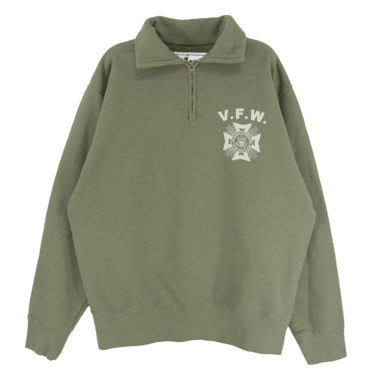 マック 90012231 V.F.W 定番ハーフジップPO スウェット プルオーバー グリーン系 M【中古】