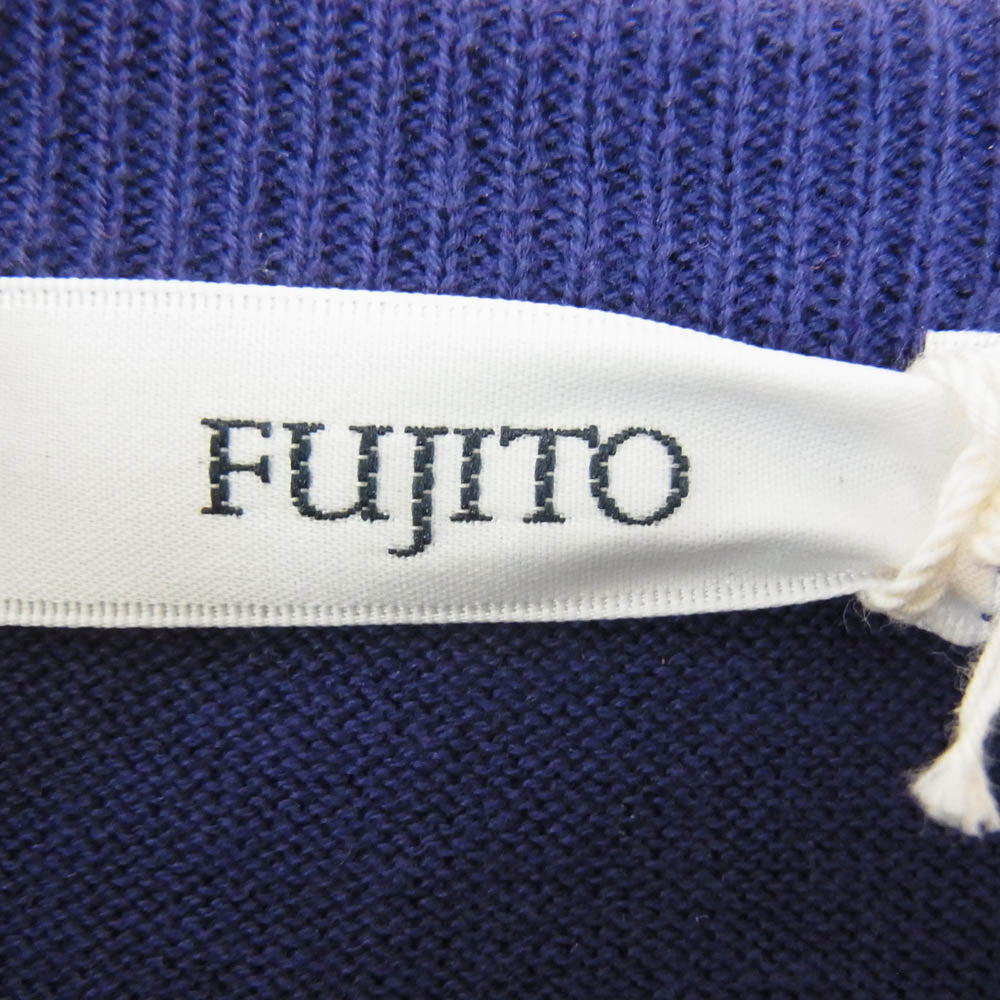 FUJITO フジト 24AW WF1-K23 L/S KNIT T-SHIRT ニット 長袖 Tシャツ パープル系 2【極上美品】【中古】