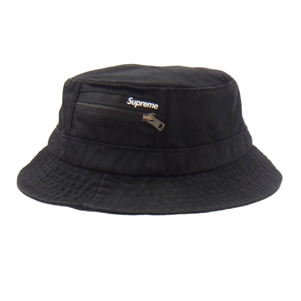 Supreme シュプリーム 22SS zip pocket crusher ジップ ポケット クラッシャー ハット 帽子 ブラック系 M/L【中古】