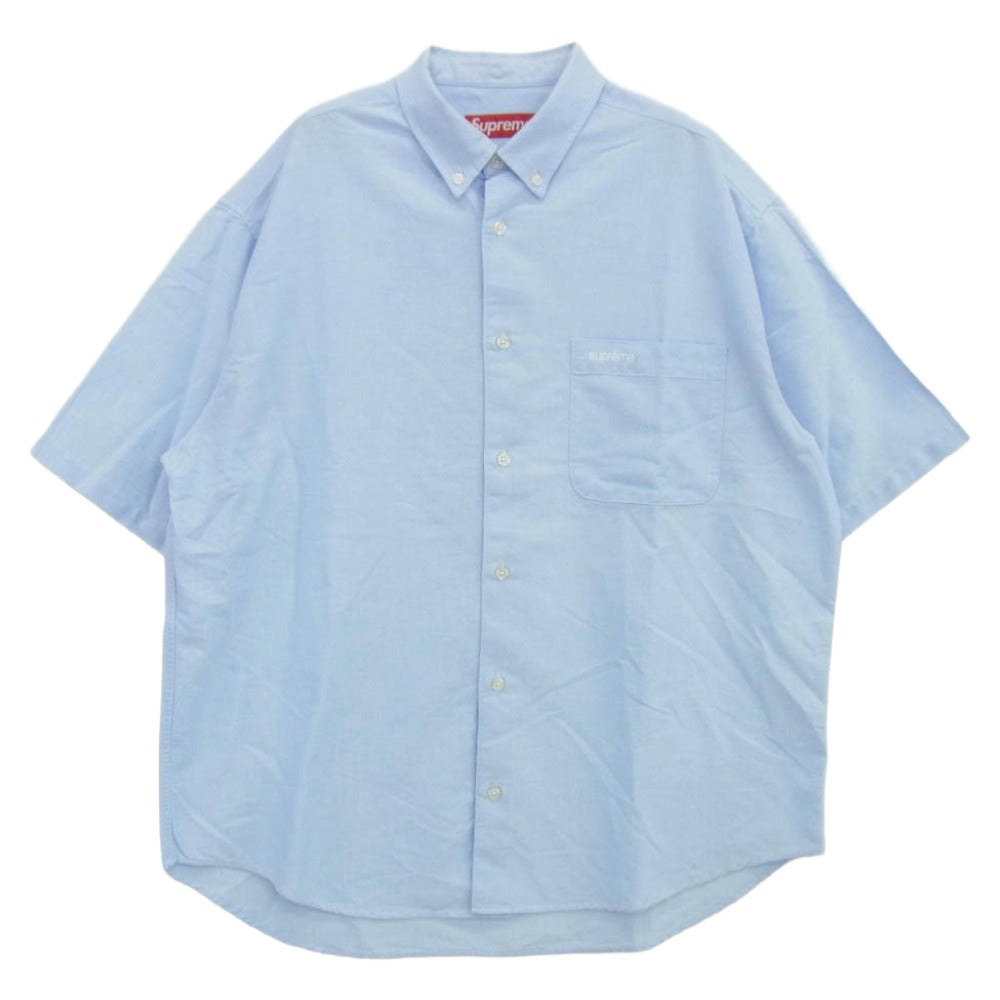 Supreme シュプリーム 23SS LOOSE FIT S/S OXFORD SHIRT オックスフォード シャツ ライトブルー系 M【中古】