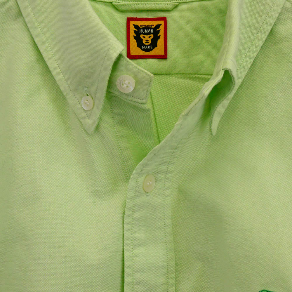 HUMAN MADE ヒューマンメイド OXFORD BD SHIRT オックスフォード ボタンダウン シャツ グリーン系 L【中古】