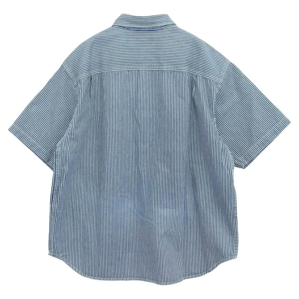 Supreme シュプリーム 25SS Loose Fit S/S Denim Painter Shirt ルーズフィット ペインター デニム 半袖 シャツ インディゴブルー系 M【美品】【中古】