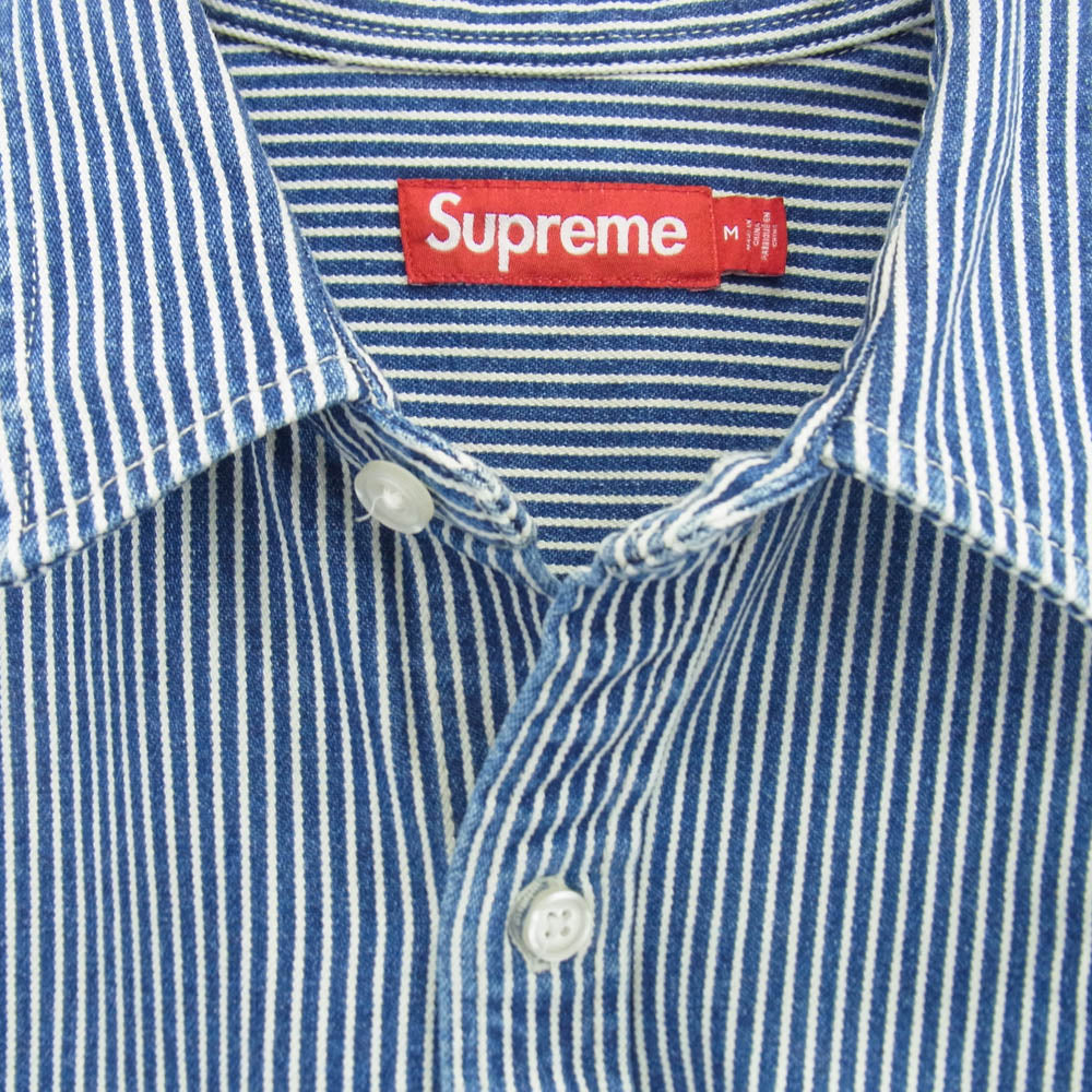 Supreme シュプリーム 25SS Loose Fit S/S Denim Painter Shirt ルーズフィット ペインター デニム 半袖 シャツ インディゴブルー系 M【美品】【中古】