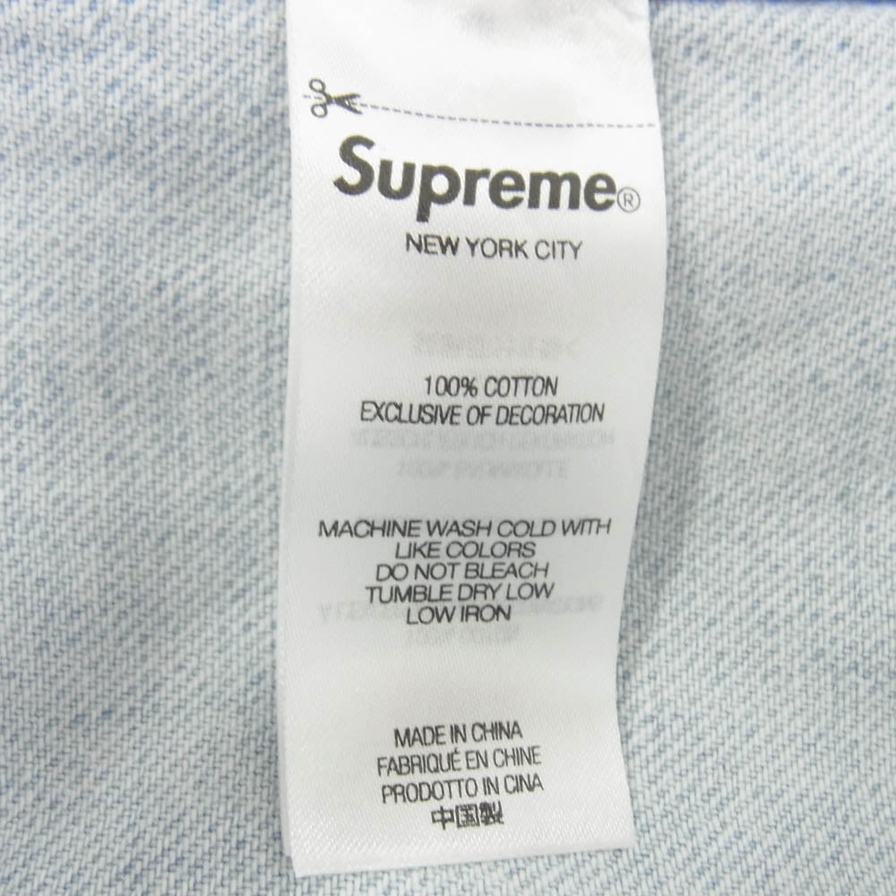 Supreme シュプリーム 24SS Small Box Shirt Washed Blue スモール ボックスロゴ デニムシャツ ライトブルー系 M【中古】