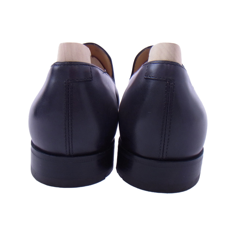 Berluti ベルルッティ 0290×4170 CURSIVE GALET カーシヴ ガレ カリグラフィー スリッポン ローファー レザーシューズ ブラック系 グレー系 7【美品】【中古】