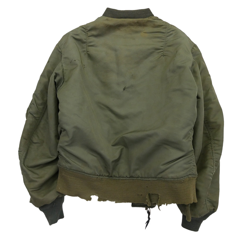 ヴィンテージ 50～60s USAF 黒タグ MA-1 フライトジャケット ブルゾン カーキ系 表記なし【中古】