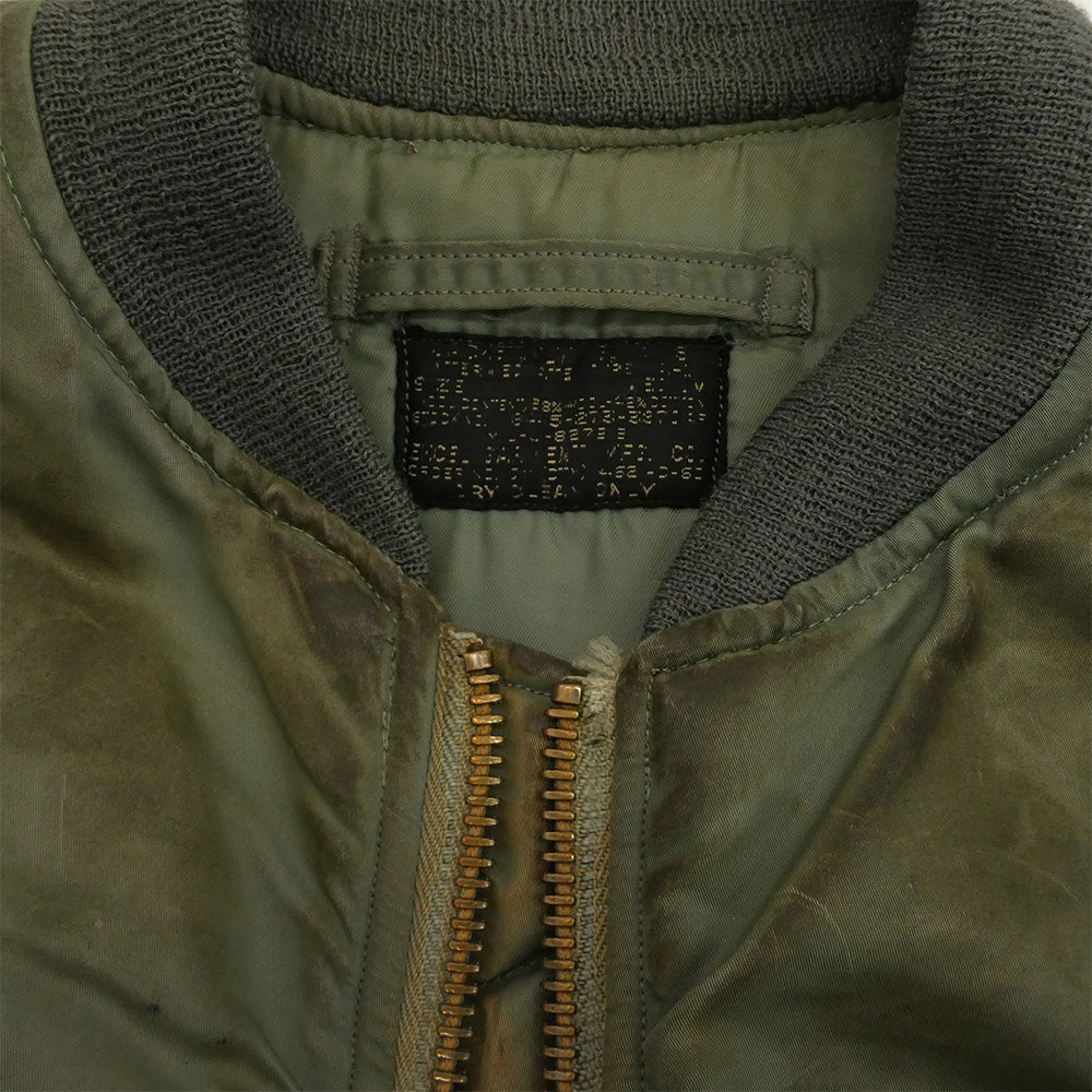 ヴィンテージ 50～60s USAF 黒タグ MA-1 フライトジャケット ブルゾン カーキ系 表記なし【中古】