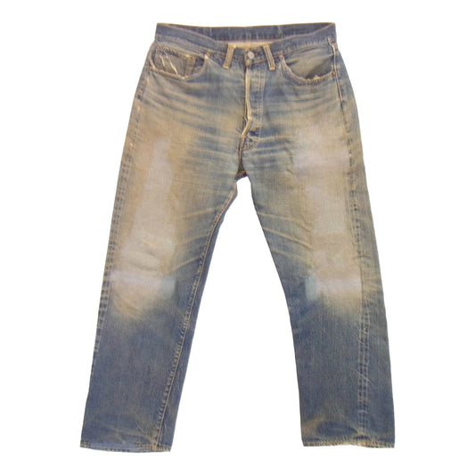 Levi's リーバイス Vintage ヴィンテージ BIG E 後期 70s 501 ボタンフライ ストレート セルビッチ デニムパンツ BIG E 平行ステッチ 不均等V ボタン裏刻印6 インディゴブルー系【中古】