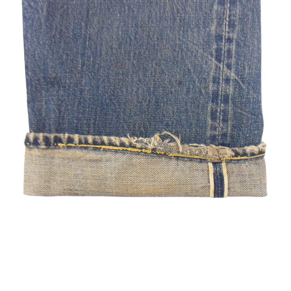 Levi's リーバイス Vintage ヴィンテージ BIG E 後期 70s 501 ボタンフライ ストレート セルビッチ デニムパンツ BIG E 平行ステッチ 不均等V ボタン裏刻印6 インディゴブルー系【中古】