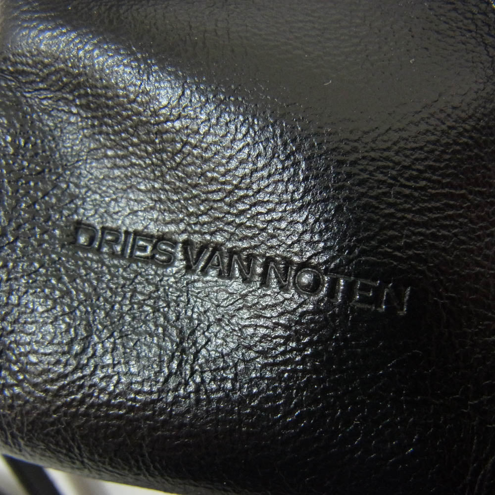 DRIES VAN NOTEN ドリスヴァンノッテン LEATHER AIRPOD CASE レザー エアポッツ ケース ネックレス ブラック系【中古】