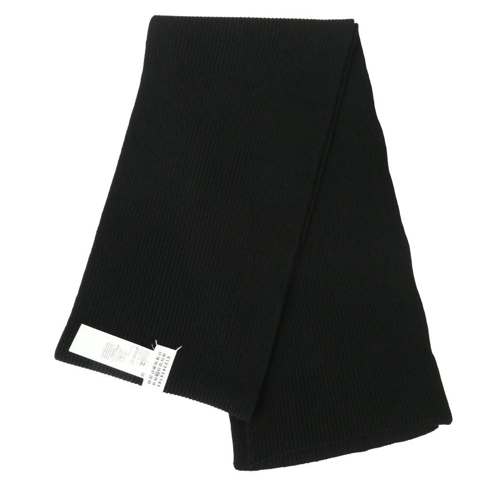 MAISON MARGIELA メゾンマルジェラ S50TE0082 四つタグ 14 ニット マフラー ブラック系【中古】