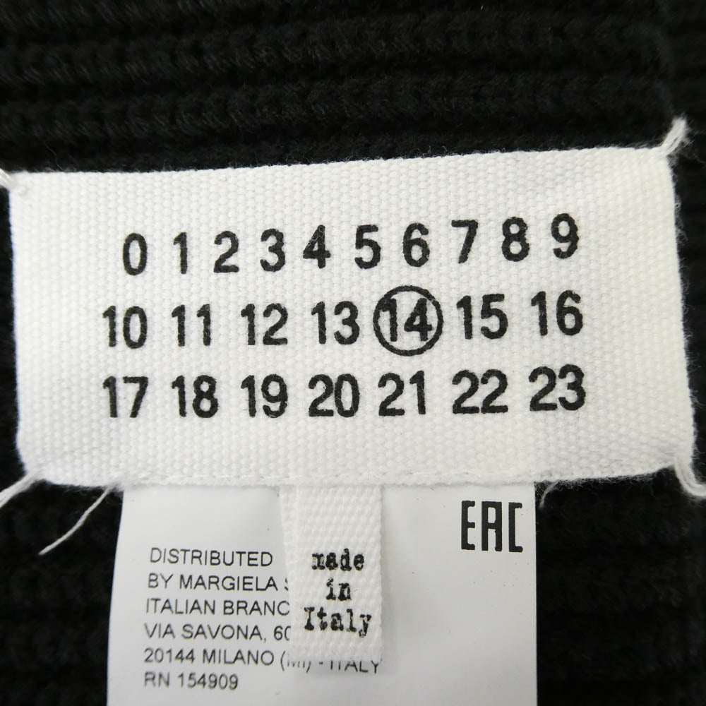 MAISON MARGIELA メゾンマルジェラ S50TE0082 四つタグ 14 ニット マフラー ブラック系【中古】
