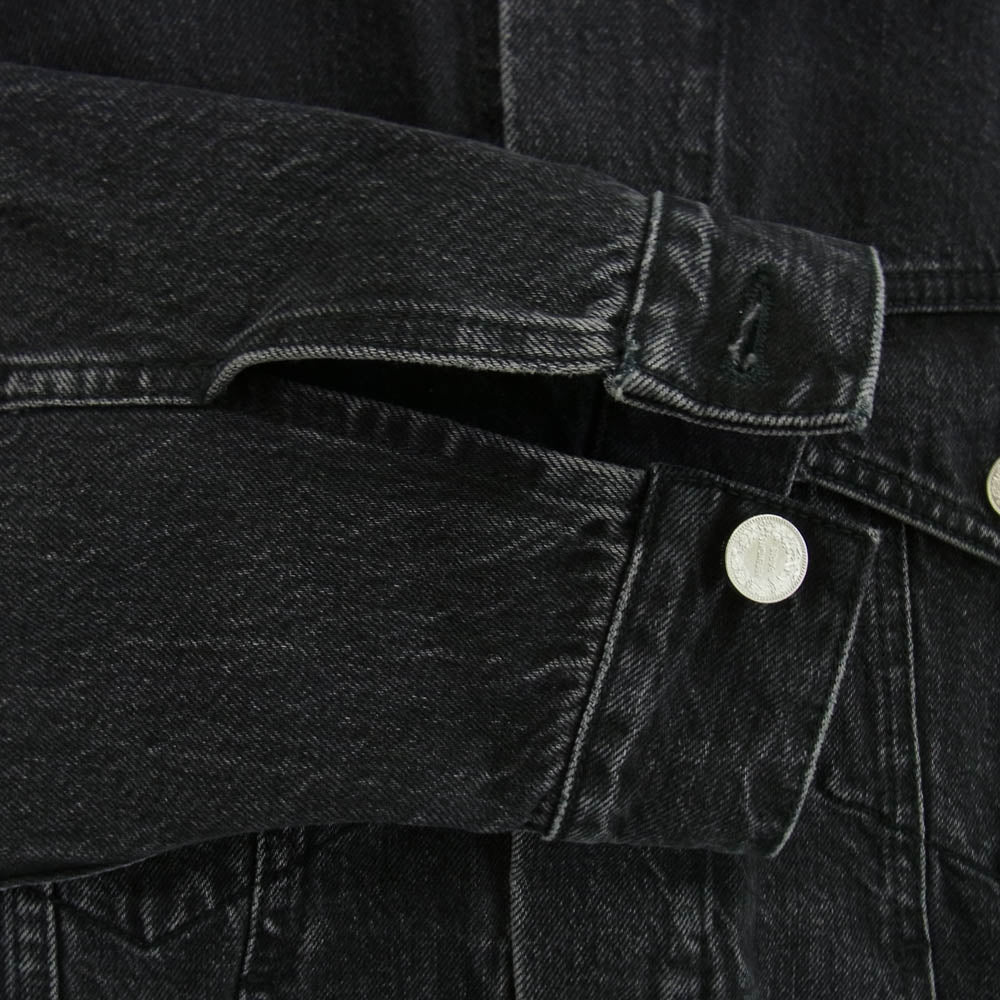 VETEMENTS ヴェトモン UE51JA250B バックロゴプリント オーバーサイズ デニムトラッカー ジャケット ブラック系 M【中古】