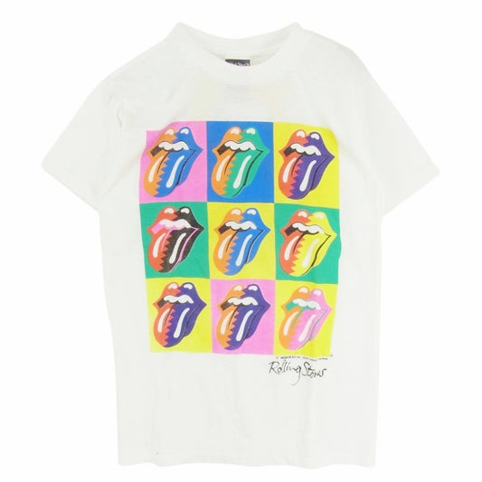 ローリングストーンズ VINTAGE ヴィンテージ 90s 1990 東京公演 バンド Tシャツ ホワイト系 マルチカラー系 L【中古】