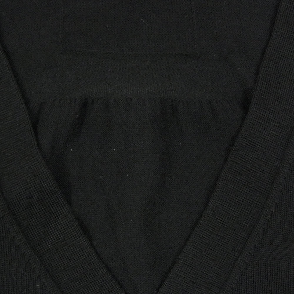 COMME des GARCONS コムデギャルソン ED-N005 ニットカーディガン ウール 変形 Vネック カーディガン ブラック系 M【中古】