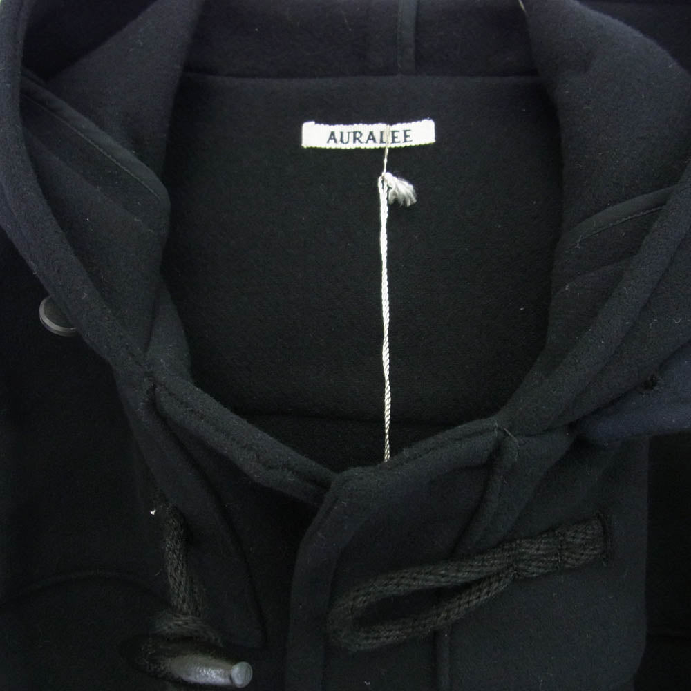 AURALEE オーラリー 16AW A6AC01HM HEAVY MELTON DUFFLE COAT ヘビーメルトン ダッフルコート ブラック系 5【極上美品】【中古】