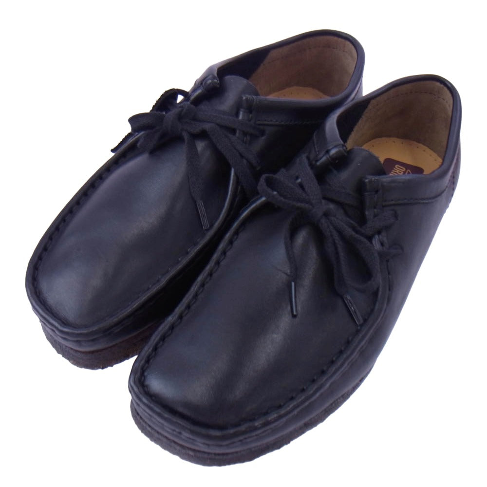 Clarks クラークス 26103756 Wallabee Boot Low Leather ワラビーブーツ ロー レザー ブラック系 US9【極上美品】【中古】