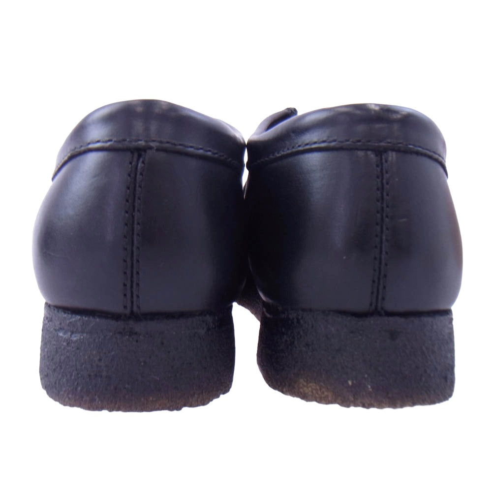 Clarks クラークス 26103756 Wallabee Boot Low Leather ワラビーブーツ ロー レザー ブラック系 US9【極上美品】【中古】