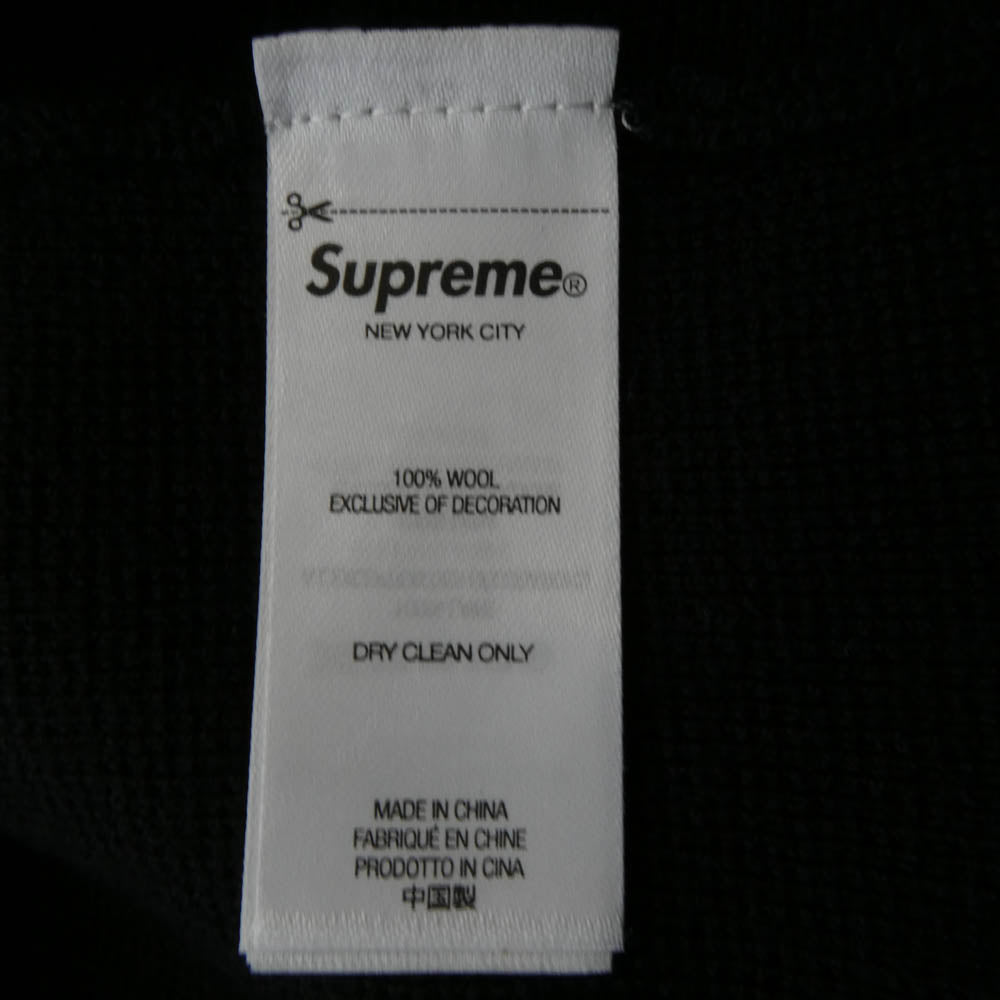 Supreme シュプリーム 25AW Stripe zip up polo sweater ストライプ ジップアップ ニット セーター ブラック系 M【新古品】【未使用】【中古】