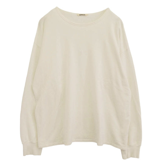 AURALEE オーラリー A22SP02LU LIGHT FLOWY SWEAT P/O ライト スウェット ホワイト系 5【中古】