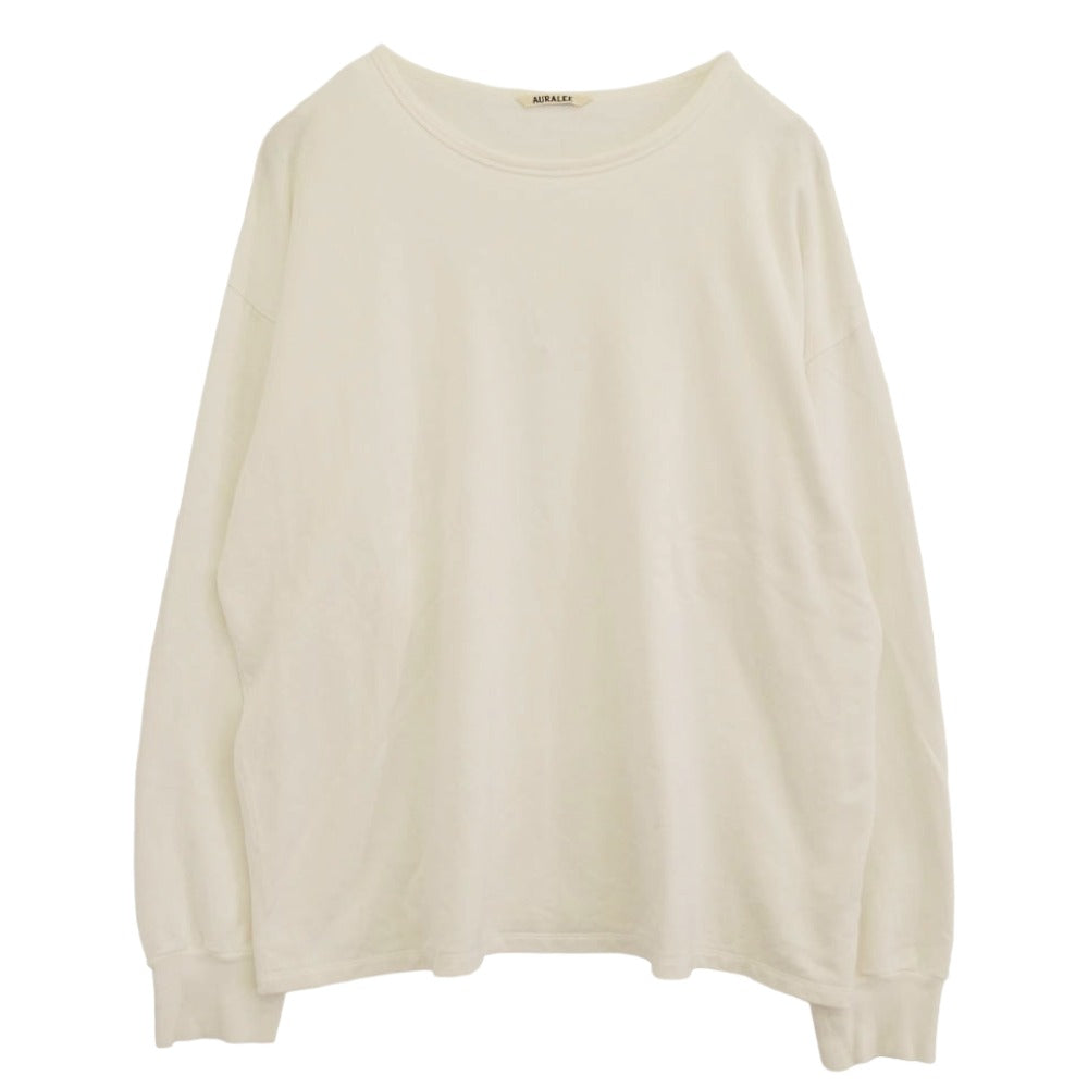 AURALEE LIGHT FLOWY ロングスリーブスウェット　サイズ1 美品 AURALEE オーラリー A22SP02LU LIGHT FLOWY SWEAT P/O ライト