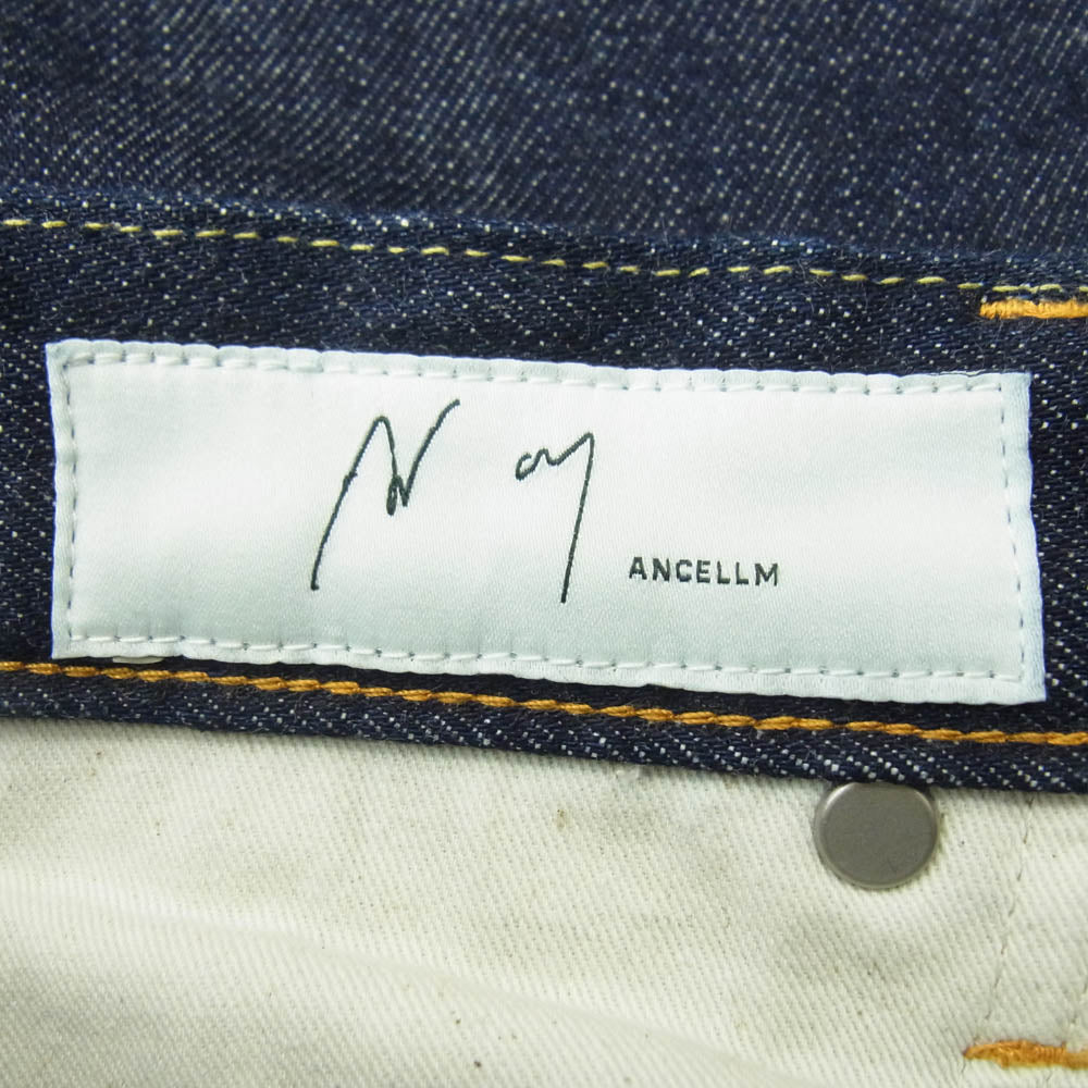 ANCELLM アンセルム ANC-PT18-A O/W SELVEDGE SHOE CUT 5P DENIM PANTS 5ポケット セルビッチ デニム パンツ インディゴブルー系 3【美品】【中古】