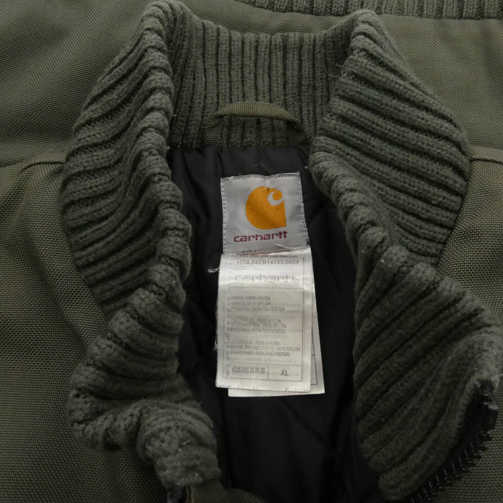 Carhartt カーハート CORDURA コーデュラ 中綿 フルジップ ジャケット チャコール系 XL【中古】