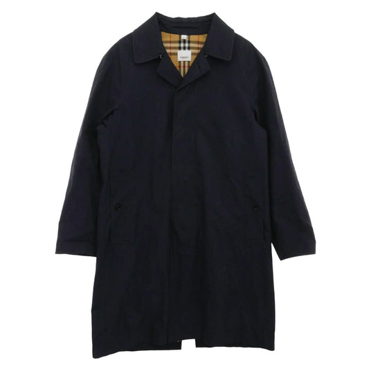 BURBERRY バーバリー 8018812 LONDON ENGLAND 英国製 コットン ステンカラー コート ダークネイビー系 46【中古】