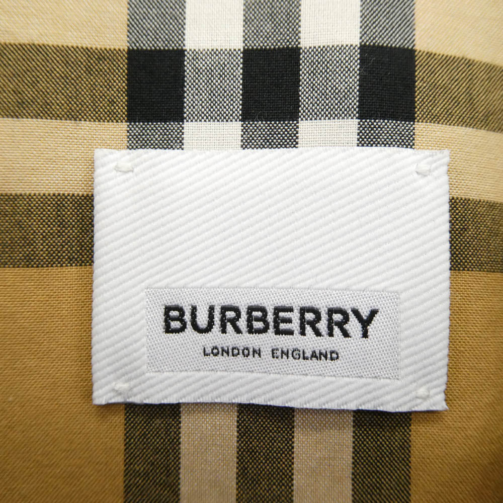 BURBERRY バーバリー 8018812 LONDON ENGLAND 英国製 コットン ステンカラー コート ダークネイビー系 46【中古】