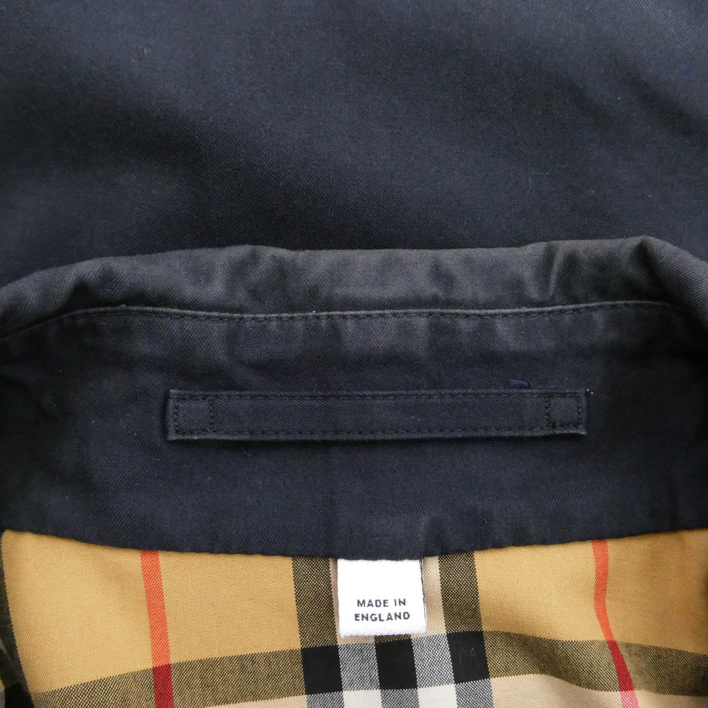 BURBERRY バーバリー 8018812 LONDON ENGLAND 英国製 コットン ステンカラー コート ダークネイビー系 46【中古】