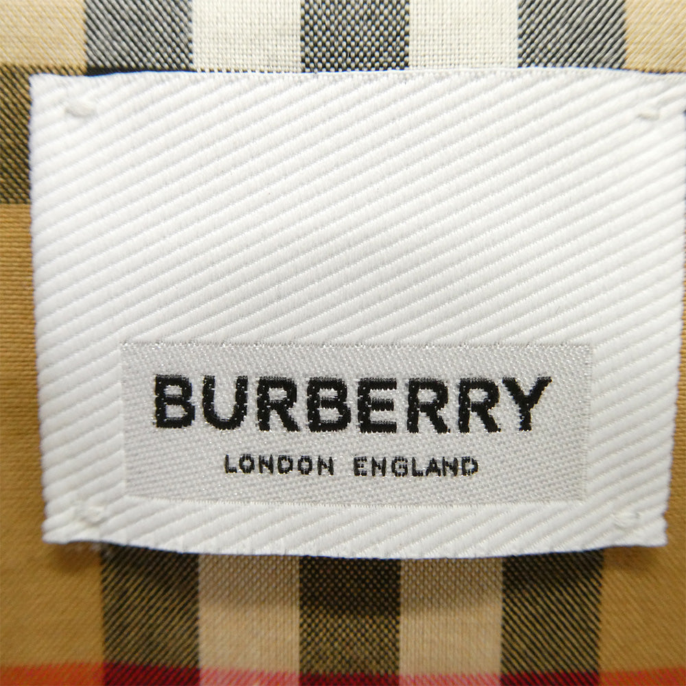 BURBERRY バーバリー 8018812 LONDON ENGLAND 英国製 コットン ステンカラー コート ブラック系 48【中古】