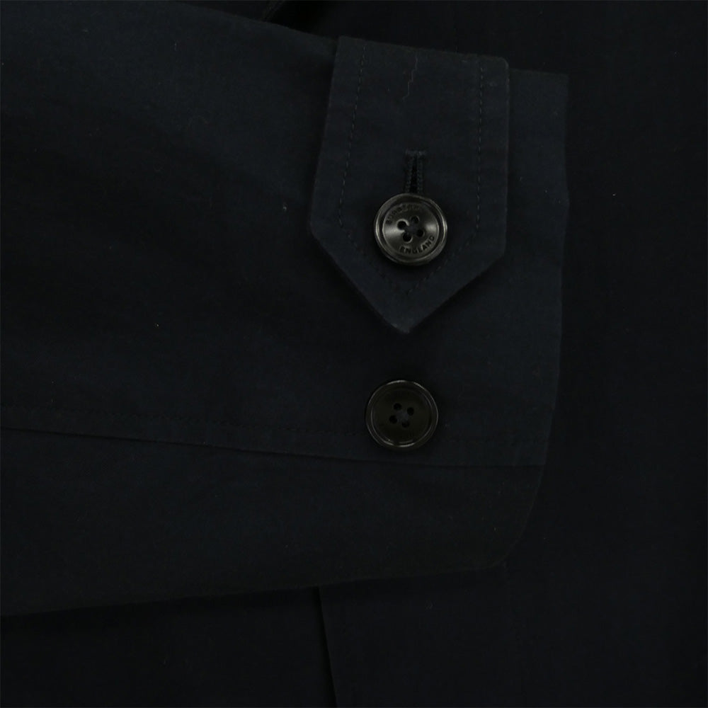 BURBERRY バーバリー 8018812 LONDON ENGLAND 英国製 コットン ステンカラー コート ブラック系 48【中古】