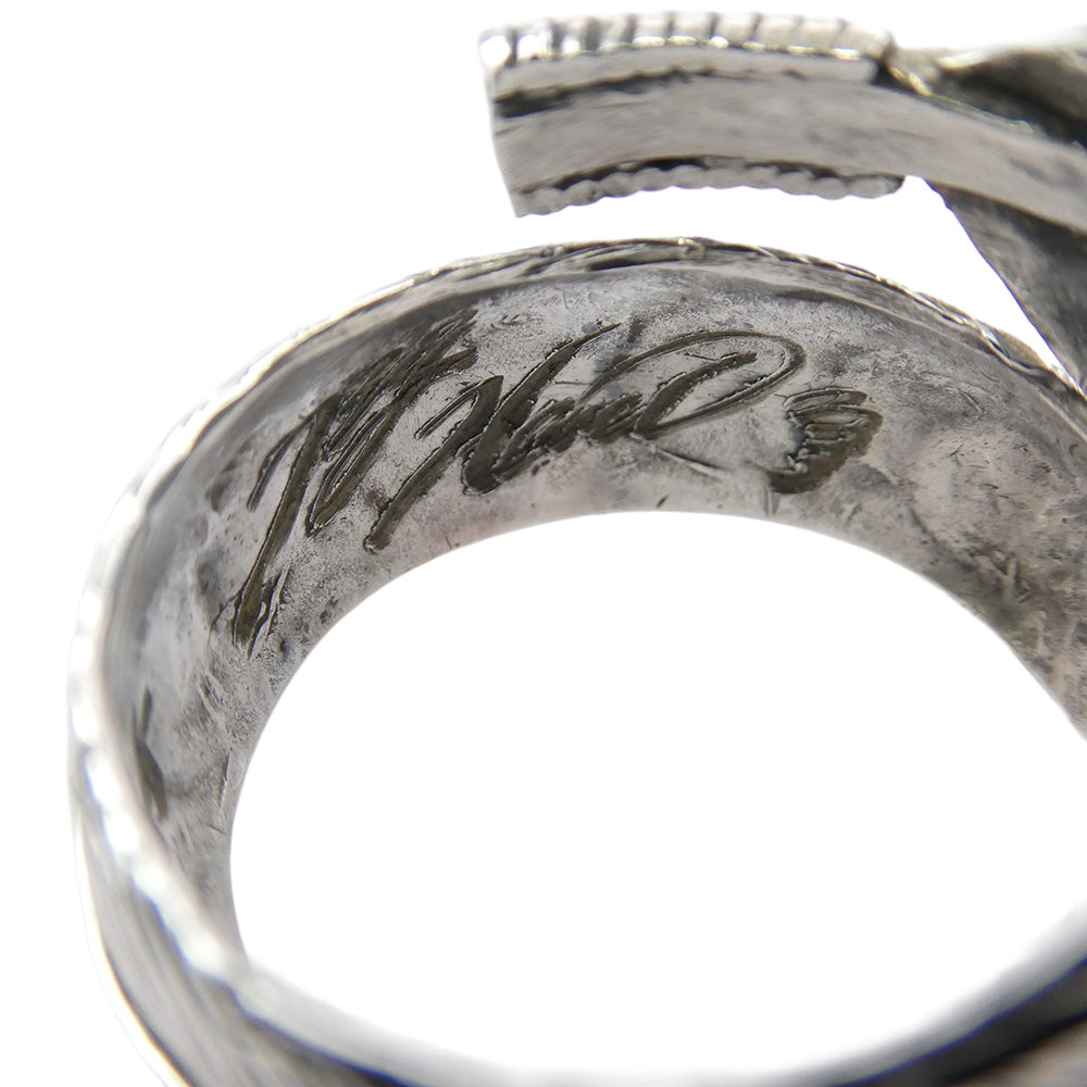 BIGHAND ビッグハンド フェザーリング アラベスク 925 シルバーリング シルバー系 25号【中古】