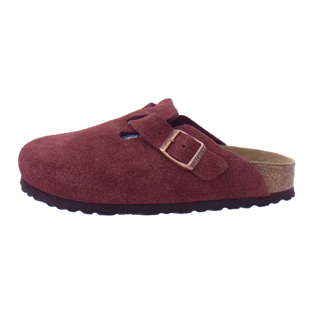 BIRKENSTOCK ビルケンシュトック BOSTON ボストン ソフトフットベッド スエード サンダル ダークブラウン系 37【極上美品】【中古】