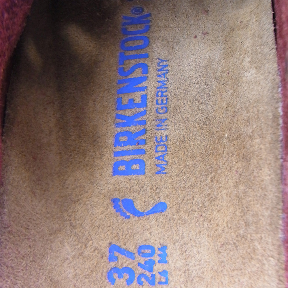 BIRKENSTOCK ビルケンシュトック BOSTON ボストン ソフトフットベッド スエード サンダル ダークブラウン系 37【極上美品】【中古】