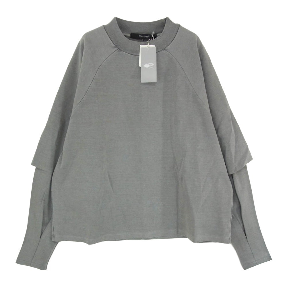 セブンス × BEAMS T Raglan Layered Long Sleeve ビームス グランレイヤード ロングスリーブ Tシャツ グレー グレー系 S【新古品】【未使用】【中古】