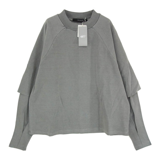 セブンス × BEAMS T Raglan Layered Long Sleeve ビームス グランレイヤード ロングスリーブ Tシャツ グレー グレー系 S【新古品】【未使用】【中古】